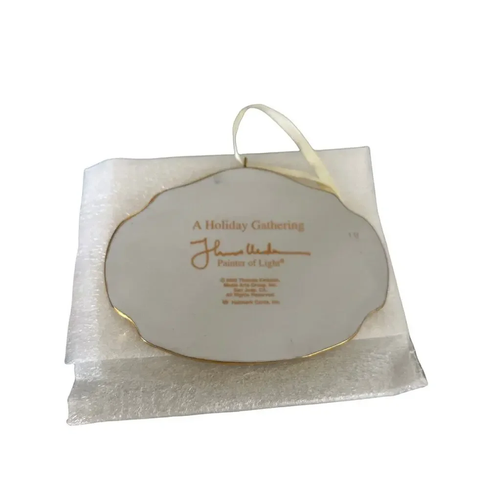 Thomas Kinkade A HOLIDAY GATHERING Hallmark Ornament Painter of Light 2000 Y2K